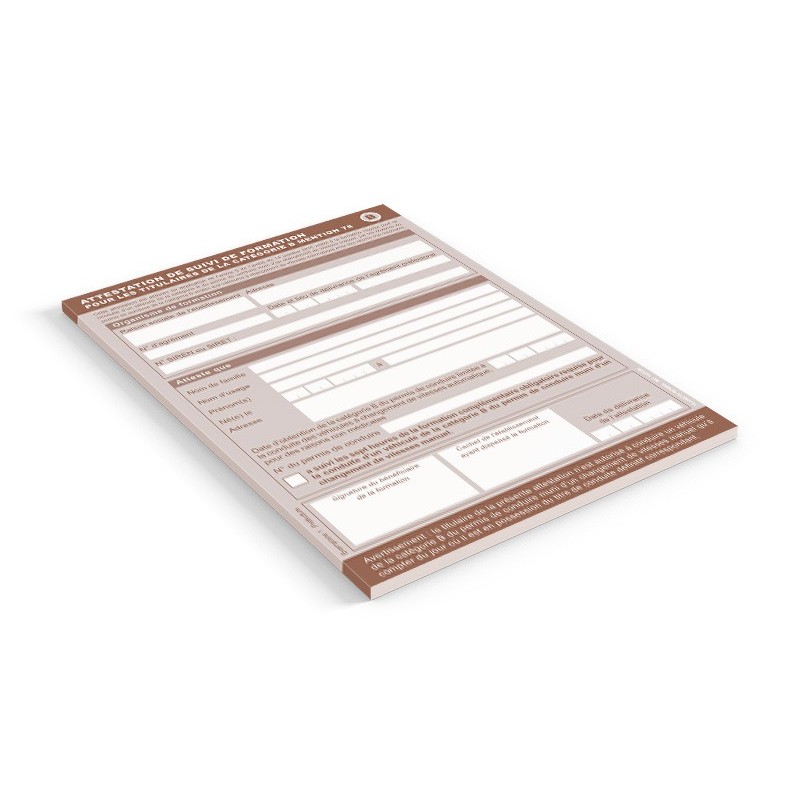 ATTESTATION FORMATION BOITE MANUELLE