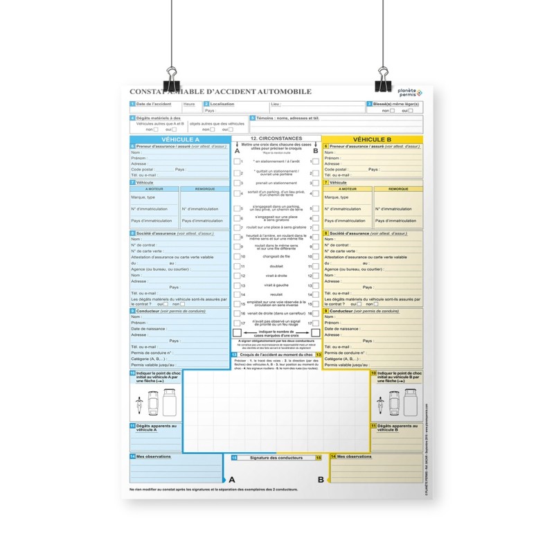 AFFICHE CONSTAT AMIABLE RECTO  EFFACABLE