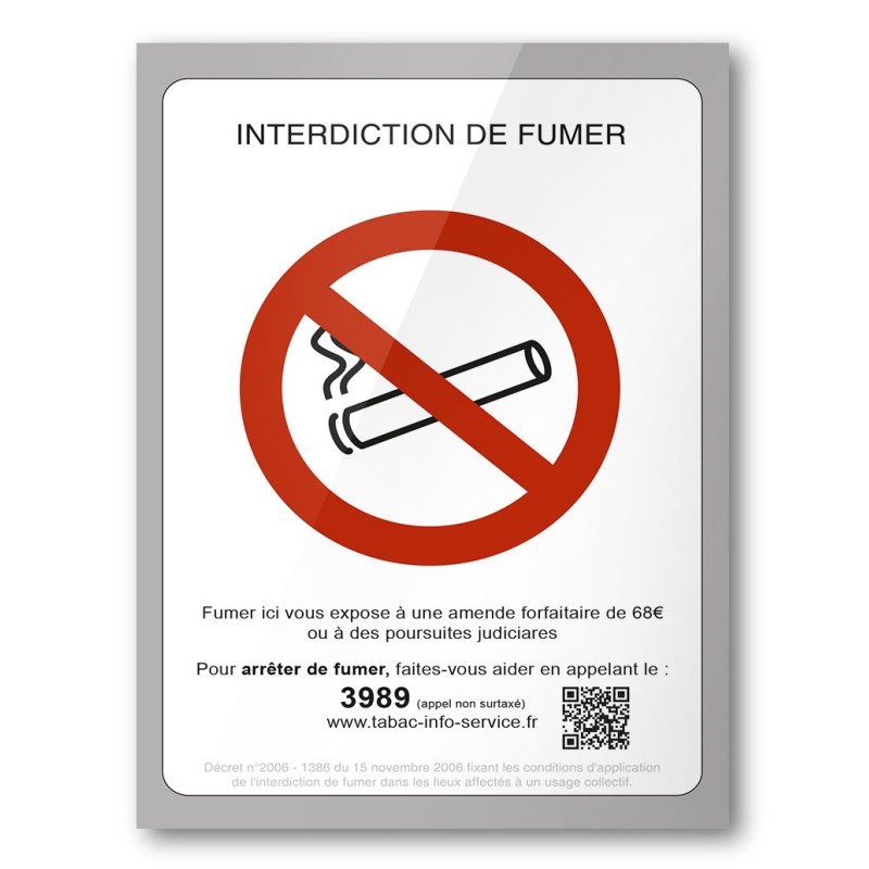 AFFICHE INTERDICTION DE FUMER
