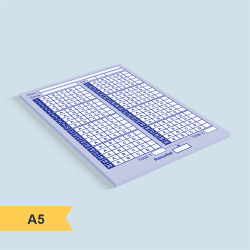 LOT DE 250 FEUILLES REPONSES RECTO - 2 SERIES/PAGE