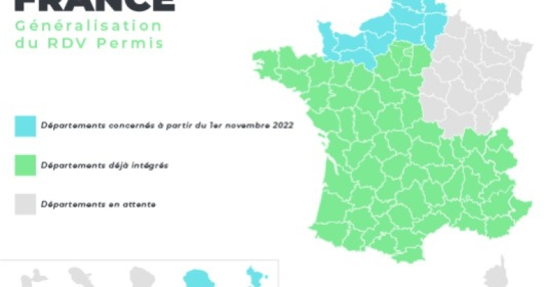 RDVPermis : extension à 11 nouveaux départements 